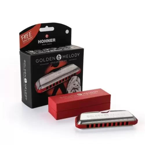 HOHNER NEW GOLDEN MELODY HARMONICA 10 TROUS A